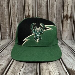 NBA Milwaukee Bucks New Era 9Fifty Snapback Hat Cap Green Hardwood Classics